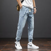 Voguable 2021 Spring Summer Ankle-Length Baggy Jeans Men Streetwear Jogger Jeans Denim Harem Pants Plus Size 6XL 7XL 8XL voguable