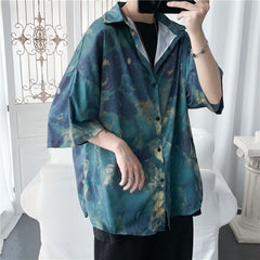 Summer Flower Shirt Men's Fashion Printed Casual Shirt Loose Hawaiian Shirt Men Streetwear Wild Short-sleeved Shirt M-5XL voguable