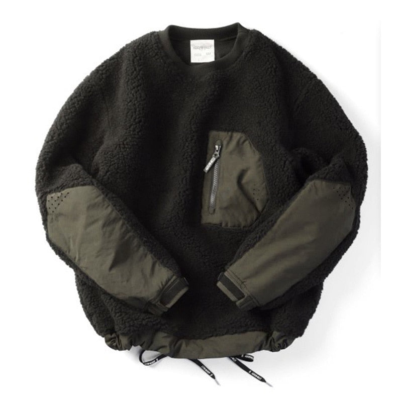 Voguable Fashion Patchwork Loose Pullover Hoodies Men Casual Color Matching Long Sleeve Hooded Tops Men's Spring Autumn O-Neck Streetwear voguable