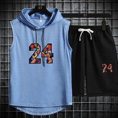 Voguable 2022 Men's track suit summer sportswear two-piece t-shirt shorts brand tracksuit jogging men's sports suit fitness clothes exercise voguable