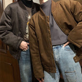 Voguable Corduroy Padded jacket men women's Korean trendy versatile warm jacket autumn winter plus cotton thick casual preppy urban coat voguable