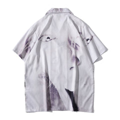 voguable Vintage Street Men's Shirts Short Sleeve Summer Thin Material Hawaiian Shirt Man Blouse Male Top voguable