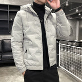Voguable 2022 Fashion Men's Lightweight White Duck Down Jacket Korean Style Business Casual Slim Fit Outwear Down Jacket For Male voguable