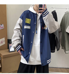 Voguable Men's Jacket Autumn Men's Sweatshirt Men's Coat Jackets Man Baseball College Jacket Spliced Korean Streetwear Hip Hop voguable