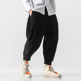 MRGB Men's Corduroy Harem Pants Fashion Spring Oversize Man Jogger Pants Mens Solid Black Sweatpants Men TechwearTrousers voguable