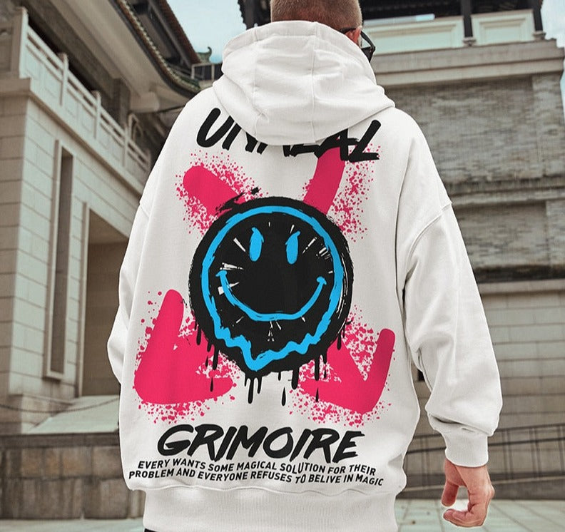 Voguable Autumn Winter Hoodies Sweatshirt Men's White Loose Hip Hop Punk Pullover Streetwear Casual Fashion Clothes Oversized 8xl voguable