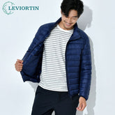 Voguable Winter Autumn Winter Down Jacket Men's Lightweight FashionTrend Hooded And Thickened White Down Men's Coat voguable