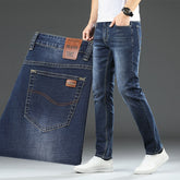 Voguable Autumn Summer Denim Jeans Men Straight Stretch Regular Jeans for Man Black Classic Vintage Mens Pant Big Size 29-38 40 voguable