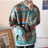 Voguable New Sweater Men Winter Clothes Thicker Korean Warm Streetwear Mens Sweaters and Pullovers Harajuku Printed voguable