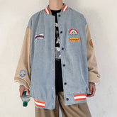 Spring and autumn corduroy jacket men's ins tide brand Harajuku style Korean style versatile handsome loose Baseball Jacket voguable