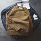 Voguable Vintage Knitted Sweater Men Red Blue Grandpa Sweater Male Winter Retro Clothes Patchwork Japanese Streetwear Warm Autumn voguable
