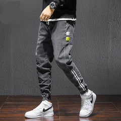 Voguable Autumn Winter Baggy Men's Cargo Jeans Fashion Harlan Cotton Streetwear Harajuku Pants Joggers Elastic Waist Trousers Male M-4XL voguable