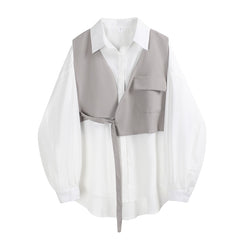 Voguable Woman Blouses 2020 Spring Autumn Fashion Vintage Design Korean Turn Down collar Cardigan Long Sleeve Loose Women Shirts Tops voguable