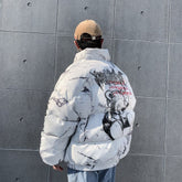 Voguable Men Winter Parkas Coat 2022 Hip Hop Pockets Thick Jackets Men Fashion Casual Texture Printing Streetwear Oversized Jacket Tops voguable