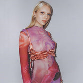 Voguable 2022 Long Sleeve Vintage Print Mesh See-Through Sexy Maxi Dress With Camis Autumn Winter Women Streetwear Party Wear voguable