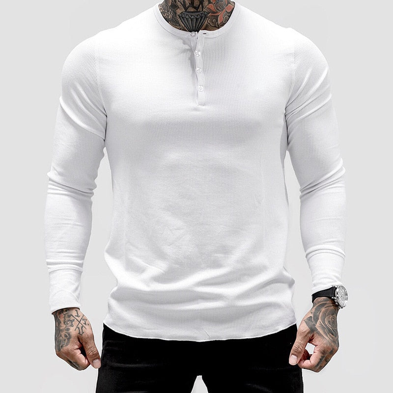 Mens Summer gyms Workout Fitness T-shirt Bodybuilding Slim Shirts printed O-neck Long sleeves cotton Tee Tops clothing voguable