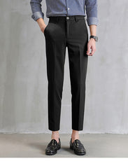 Voguable 2022 New Thin Casual Pants Korea Style Straight Slim Suit Bottoms 3 Colors Classic Fashion Business Leisure Solid Color Trousers voguable