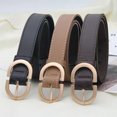 105cm Female Fashion Belt Simple Metal Buckle Belt for Women Black Suit Jeans Clothing Accessories voguable