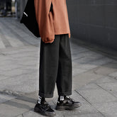 Voguable Retro Wide legs Jeans Men's Fashion Solid Color Casual Straight Jean Pants Men Streetwear Hip Hop Denim Trousers Mens M-3XL voguable