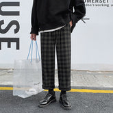 Autumn Corduroy Pants Men Fashion Retro Casual Plaid Pants Men Streetwear Hip Hop Loose Straight Trousers Male Large Size S-5XL voguable