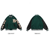 Voguable Hip Hop Furry Bone Patchwork Color Block Jackets Mens Harajuku Streetwear Bomber Jacket Men Baseball Coats Unisex Autumn voguable