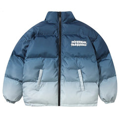 Voguable Graffiti parka men's winter jacket oversized Gothic hip hop thickening gradient down jacket women's coat loose Street clothing voguable