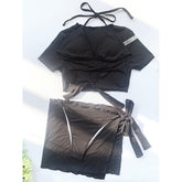 Voguable String bikinis 2022 mujer High cut women’s swimsuit Triangle swimwear female Solid 4 pieces set bathing suit beach wear voguable