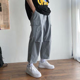 Voguable Mens Korean Fashion Hip Hop Cargo Pants Cool Street Boy Free Styles Basketball Skateboarding Sports Casual Wear Spring Fall voguable