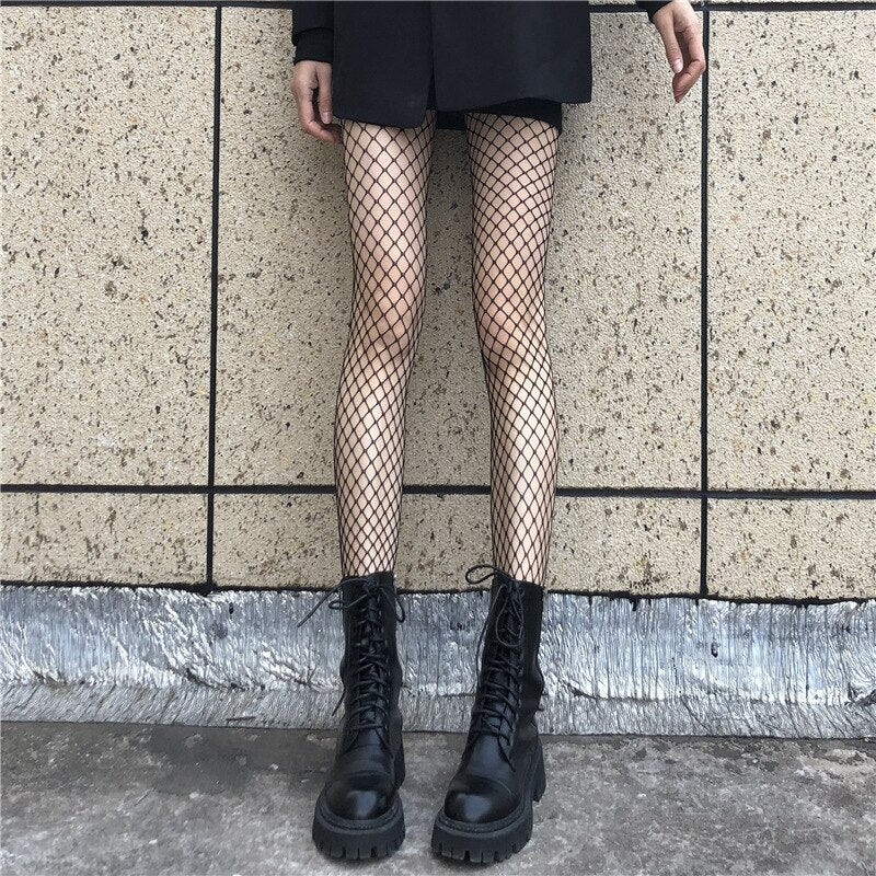 Voguable Nylon Tights Lingerie Skin Thigh High Waist Hosiery Hot Selling Sexy Women's Long Fishnet Body Stockings Fish Net Pantyhose Mesh voguable