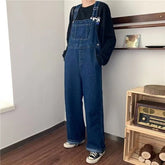 Jeans Men Overalls Autumn New Arrival Couple Trendy All-match S-5XL Loose Mopping Pockets Vintage Washed Ins Students Fashion voguable