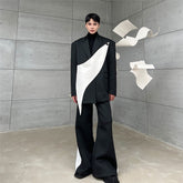 Spring New Korean Fashion Casual Men's Trousers Fashionable 2023 Contrast Color Wide Leg Male Pants Darkwear voguable
