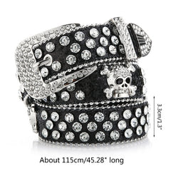 Fashion women's belt punk rock Belt skull bowknot full rivets belts hip hop Heavy metal rock style belts gift for women voguable