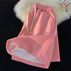 Summer New Basic Solid Casual Shorts Mens Womens Baggy Korean Trend Y2k Light Thin Short Pants Unisex Beach Trousers voguable