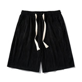 Summer Pleated Shorts Men Fashion Ice Silk Shorts Men Japanese Streetwear Hip-hop Loose Straight Shorts Mens Beach Shorts M-3XL voguable
