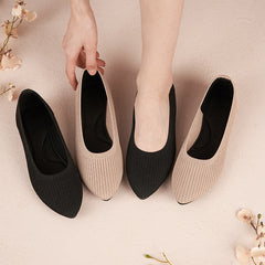 Casual Woman Shoe Round Toe Shallow Mouth Black Flats Female Footwear Soft Moccasin Comfortable Dress New Slip-On Basic Solid La voguable
