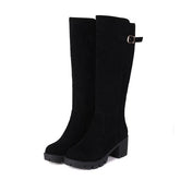 Boots Flat Platform Women Shoes Autumn Boots-Women Round Toe Zipper Sexy Thigh High Heels High Sexy Clogs Ladies Stiletto O voguable