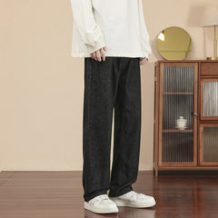 Men's jeans Neutral Wide Leg solid color Denim Trousers Loose Straight Men Jeans asthetic Man Jeans Pants Casual Baggy hip hop voguable