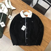 Voguable Men Winter Jacket Corduroy Plus Lamb Wool Coat Men's Warm Thick American Style Casual Winter Corduroy Coat Large Size Outwear voguable