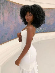 Voguable Spaghetti Straps Ruffles Mini Dress Club Party Elegant Sleeveless Slip Women's Summer Sundress Outfits Holiday voguable