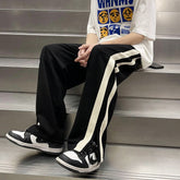 Casual Pants Men Summer All-match Fashion Black High Street Hip Hop Ulzzang College Teens European Stylish Handsome Drawstring voguable