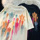 Casual Oversized T-shirt Loose Y2k Clothes Tops Breathable Pure Cotton Vintage Short Sleeve Tee Streetwear Harajuku Favourite voguable