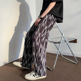 Pleated Pants Men's Fashion Retro Casual Pants Men Japanese Streetwear Loose Hip-hop Wide-leg Pants Mens Ice Silk Trousers M-3XL voguable