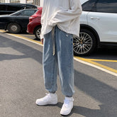 Jeans Men Japanese Harem Trousers Fashion Retro Ulzzang Popular Teens High Street Cool Hip Hop Harajuku Stylish All-match voguable