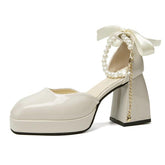 Shoes Casual Heels Chunky Sandals Square Toe Clogs for Women Branded Pumps Basketball Platform Sweet Mary Jane Comfortable voguable