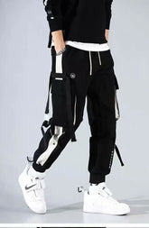 Hip Hop Drawstring Multi-pocket Men Tactical Pants Korean Streetwear Men Joggers Cargo Pants Motorcycle Trousers Sweatpants 5XL voguable