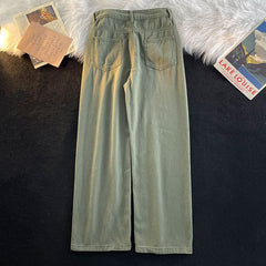 Wide Leg Jeans Men S-3XL Clothing Y2k Denim Trousers High Street Harajuku American Retro Washed Vintage Baggy Spring Cool voguable