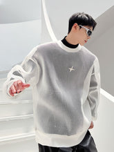 Darkwear Hollowed Out Mesh Design Long Sleeve Men Sweatshirt New Autumn Korean Fashion Long Sleeve Male Tops 9A4936 voguable