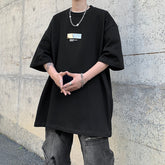 Summer New Spicy Boy Short Sleeve Metal Clip Design High Street T-shirt Japanese Style Y2k Tops Harajuku Loose Casual Tees voguable