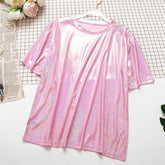 Summer Bright Color Short-sleeved T-shirt Men's Fashion Casual O-neck Hip-hop T Shirt Men Streetwear Wild Loose Tshirt Male voguable