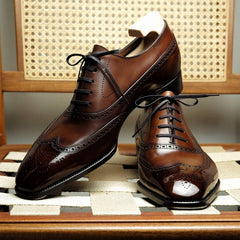 New In Brown Brogue Shoes for Men Black Lace-up Square Toe Party Wedding Shoes Free Shipping Men Shoes Size 38-46 voguable